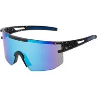 BEZLIT Eyewear Pilotenbrille Unisex Sonnenbrille Sportlich verspiegelt (1-St) mit schwarzen Linsen, Rot/Gelb, Blau und Blau Lila
