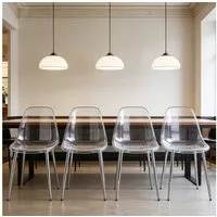 ANYSUN Esszimmerstuhl Esszimmerstühle 4er Set, transparentem Sitz (Moderne Küchenstühle mit Metallbeinen), Transparente Stühle für Esszimmer, Küche, Wohnzimmer