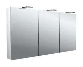 emco Lichtspiegelschrank flat II LED-Leuchte, Aufputz, mit Waschtischbeleuchtung, 3 Türen, 1400 mm,  979706306