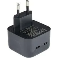 Ladegerät PD-2036, 2x USB-C Charger schwarz, ohne Kabel, PD 36 Watt