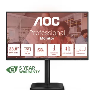 AOC 24E4CV | 24e4cv | LED-Monitor - 61 cm (24") (23.8" sichtbar)