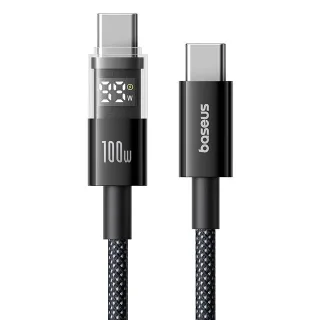 Baseus Display 2 PD100W Type-C to Type-C LED Display Cable Fast Charging Data Transmission Tin-plated Copper Core Line 1