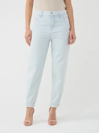GANG Damen 94VIA JOGGER - balloon fit Jeans sunny ice blue