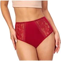 Donna Taillenslip 239 (2-St) Damen 2er Pack Taillen Slips Unterhosen florale Spitze Viskose