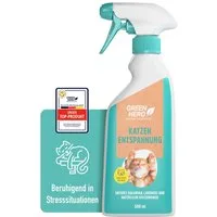 GreenHero Katzen-Spielspray Entspannungsspray für Katzen beruhigende Duftstoffe, natürliche Katzenminze, Baldrian, Lavendel für Wohlbefinden