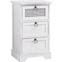 CARO-Möbel Nachtkommode IRMA, Nachttisch Nachtschrank für Boxspringbetten Shabby Chic Vintage Konsol