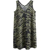Next Jerseykleid Ärmelloses Schlabberkleid mit V-Ausschnitt (1-tlg)