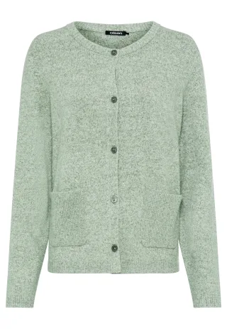 Olsen - Cardigan Long Sleeves moss green melange - Gr. - 48