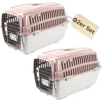 GarPet Hunde-Transportbox 2er Set Transportbox IATA Flugbox Flugzeug Hundebox Hunde Transportbox