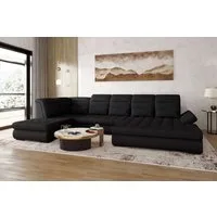 99rooms Wohnlandschaft Toscana, Sofa, U-Form, Rundumbezug aus Strukturstoff NEVE, mit Schlaffunktion