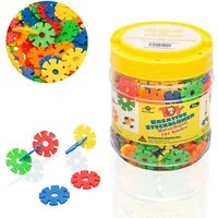 Smart-Planet Steckspielzeug Steckspielzeug 400 Steckblumen zum Stecken 3,3 cm Kinder Lernspielzeug, (400-tlg)