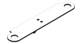 Giese Slimbord mit Halter für Rasierer schwarz matt mit Schichtstoff (HPL) in weiss, 30960-14 30960-14