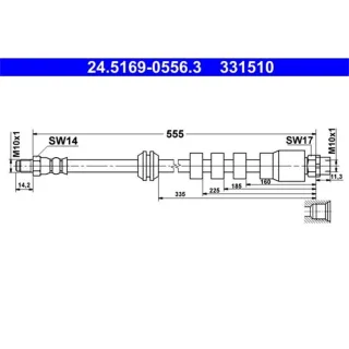 ATE Bremsschlauch vorne BMW 5er E60 6er E63