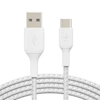 Belkin USB-C/USB-A Kabel 3m ummantelt, weiß CAB002bt3MWH