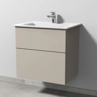 Sanipa 3way Waschtischunterbau zu Ideal Standard Connect Air Waschtisch mit 2 Auszügen, Kaschmir-Mat SP6411U