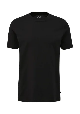 Q/S designed by - T-Shirt mit Rundhalsausschnitt schwarz - Gr. - XL
