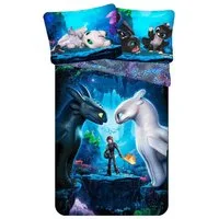 Jerry Fabrics Bettwäsche Dragon Baumwoll-140x200 cm – Bettbezug Set mit Kissenbezug 70x90 cm