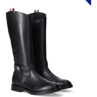 Tommy Hilfiger Stiefel Blockabsatz, Langschaftstiefel im klassischen Reiterlook