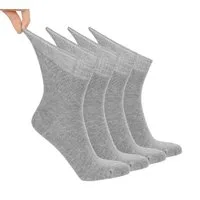 NoblesBox Diabetikersocken Diabetikerstrümpfe Damen - Weicher Komfortbund - Venenfreundlich (Beutel, 4 Paar) Bambussocken