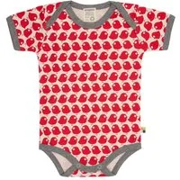 loud + proud Kurzarmbody mit Vogel Druckmotiv Bio Baumwolle, GOTS