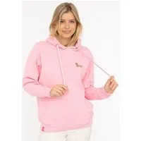 Zwillingsherz Hoodie "Kleiner Dackel" "Dackel"-Stickerei, bedruckter Kordelzug, Kängurutasche