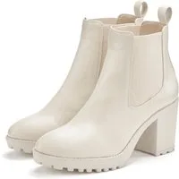 Vivance by Lascana Chelseaboots mit Blockabsatz & Stretch-Einsatz, High-Heel-Stiefelette, Ankle Boots