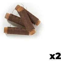 OcCre Modellbausatz Baumwollfaden braun 2 Rollen 0,15mm x 25m, (Bastelbedarf, 2-tlg., Schiffsbausatzzubehör), Made in Europe