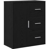 vidaXL Sideboard Sideboard Schwarz Eichen-Optik 60 x 31 x 70 cm Holzwerkstoff (1 St)