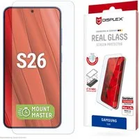 Displex Displayschutzglas Real Glass Screen Protector mit MountMaster für Samsung Galaxy S26, Displayschutzfolie, Schutzfolie, Bildschirmschutz, kratz- & stoßfest