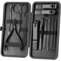 LuxusKollektion Nagelschere Maniküre Pediküre Set 12-teilig Edelstahl Nagelset Männer Pflegeset