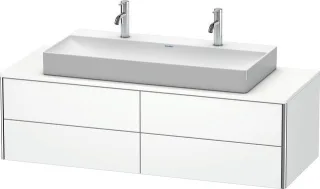 Duravit XSquare Konsolenwaschtischunterbau wandhängend Weiß Matt 1400x548x400 mm - XS4915M1818 XS4915M1818