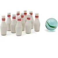 Goods+Gadgets Spiel Mini Bowling Set – Tisch Kegelspiel für Zuhause, Büro & Geschenkideen, Mini Bowling Set