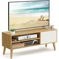 VASAGLE TV-Schrank Lowboard, Fernsehschrank, Fernsehtisch, für Wohnzimmer, modern für Fernseher bis zu 55 Zoll, Industrial-Design, 120 x 40 x 49 cm