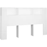 vidaXL Kopfteil, Bett Kopfteil mit Ablagen Weiß 180x18,5x104,5 cm