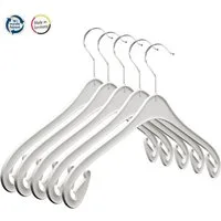 RSR Hangers Kleiderbügel NA 43 Kleiderbügel Hemdenbügel Blusenbügel Jackenbügel Weiß, (30-tlg)