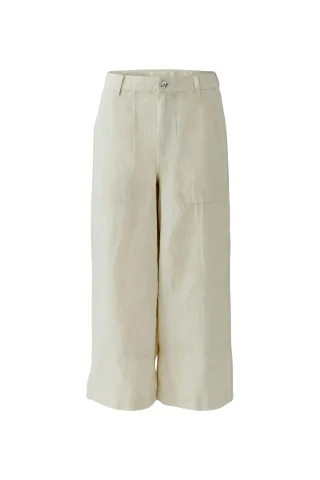 Oui - Leinen Hose - Gr. - 34