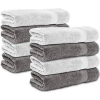 Komfortec Handtuch Set 50x100 cm aus 100 % Baumwolle, Frottee (Packung, 8-St), Handtücher Set, Weich, Towel