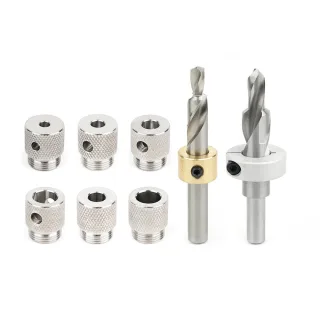 Ganwei Step Drill M6 M8 High Quality Steel Drill Bit Set 6mm 8mm 10mm 14mm Aluminum Profile Advanced Knurled Adapter Rin