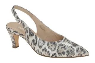Gabor 81.590.31 Damen Sling Pumps in Wei? mit metallischem Schimmer