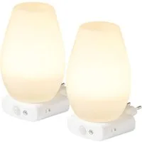 Northpoint LED Nachtlicht Steckdosenleuchte 2er-Set Bewegungsmelder Notlicht