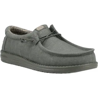 HEYDUDE Wally Stretch Canvas Baumwoll Herren Mokassins Schuhe in Dunkelgrün