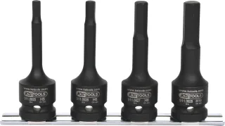 KS Tools 1/2" Kraft-Bit-Stecknuss-Satz, lang, 4-tlg - 515.1105