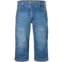 TIMEZONE Jeansshorts Jeans mit geradem Bein und Kontrast Nähten Regular ConnorTZ 3/4