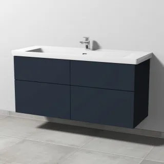 Sanipa 3way Waschtischunterbau zu Villeroy & Boch Subway 3.0 Waschtisch mit 4 Auszügen, Marine-Matt SP8501R