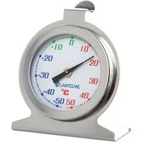 Lantelme Kühlschrankthermometer Edelstahl Gefrierschrank Kühlschrank Analog Thermometer + - 50°C, Farblich markierte Anzeige, zum aufhängen oder stellen, Maße 6x5,5x4cm