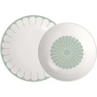 Villeroy & Boch Tafelservice Fleur Couleur Tafelservice 12er Set (12-tlg), 6 Personen, Porzellan
