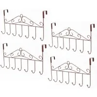 BAYLI Türgarderobe 4er Pack Türgarderobe zum Einhängen - 42,5 cm - Handtuchhalter - Bad