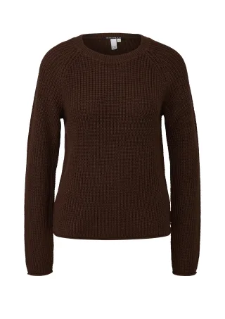 qs - Strickpullover braun - Gr. - XS