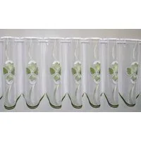 Stickereien Plauen Scheibengardine Glasgow (1 St), Stangendurchzug, transparent, Voile