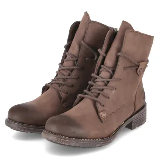 Rieker Schnürstiefeletten - Gr. 36 - Braun - Synthetik
